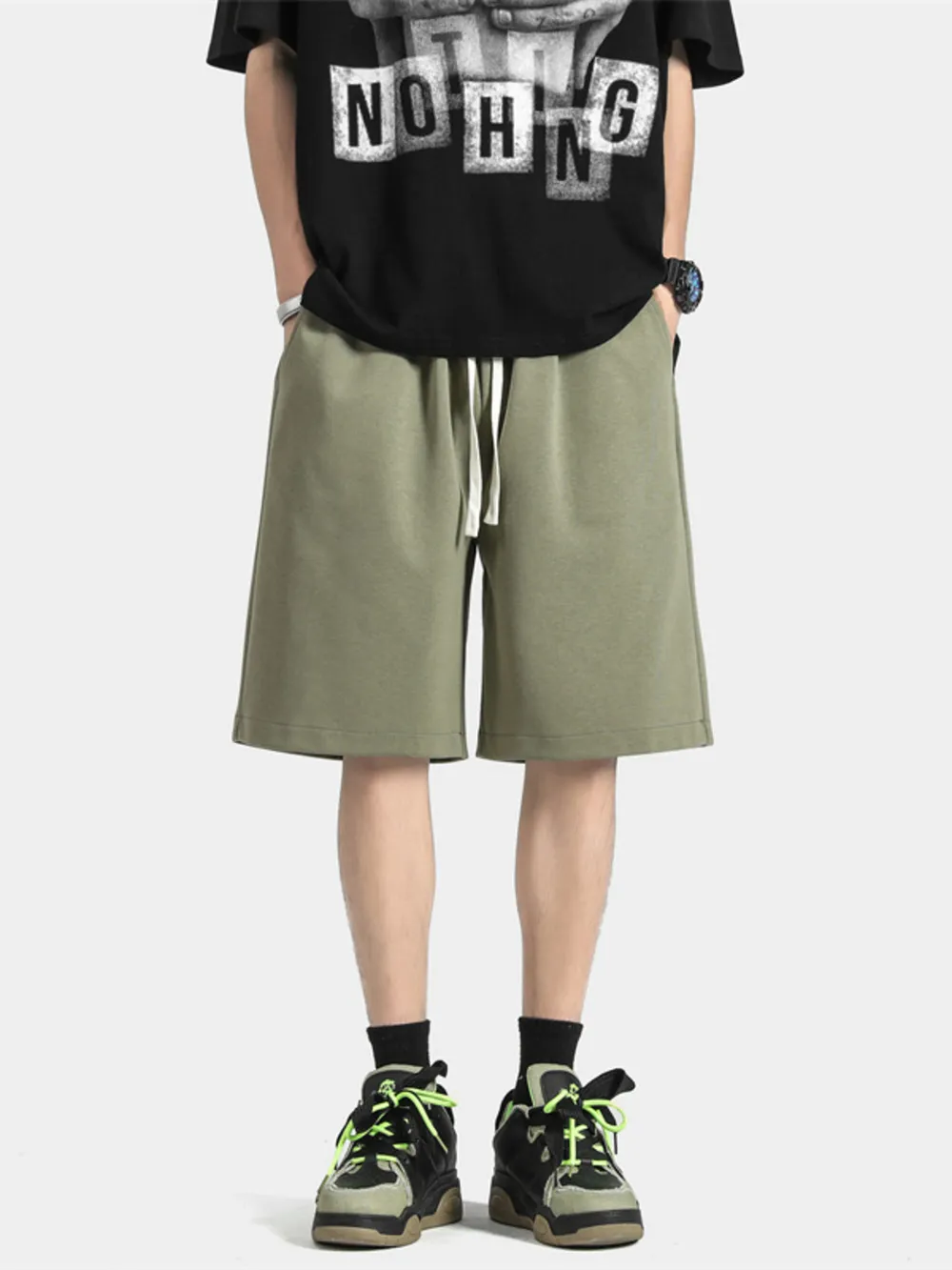 Men's Full Size Casual Loose-Fit Drawstring Shorts Plus Size, image 4