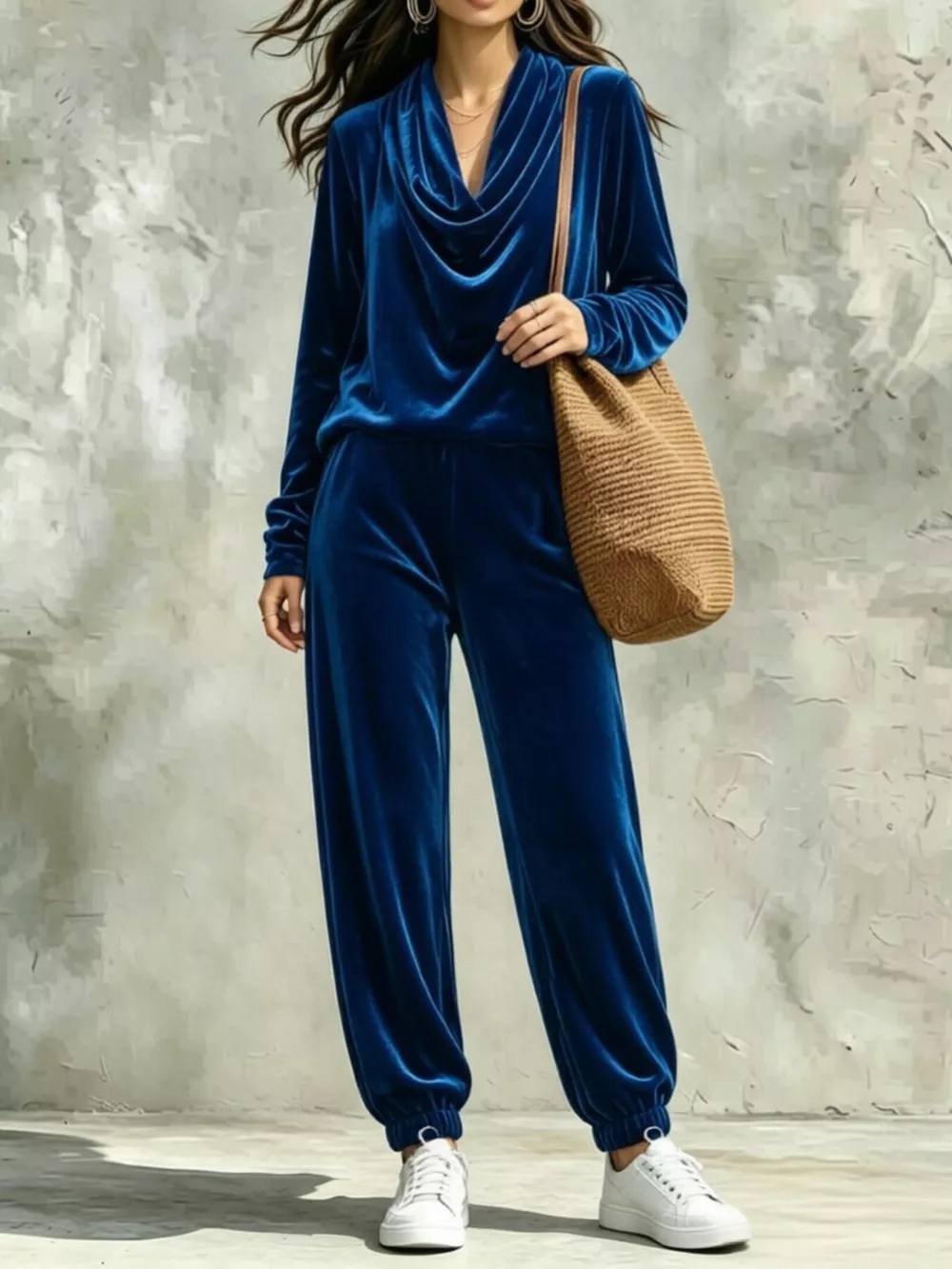 Cowl Neck Top and Joggers Set, image 4