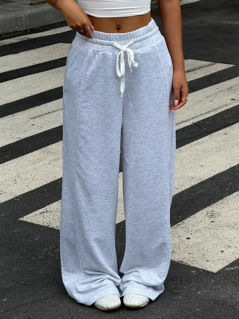 Drawstring Wide-Leg Pants, image 4