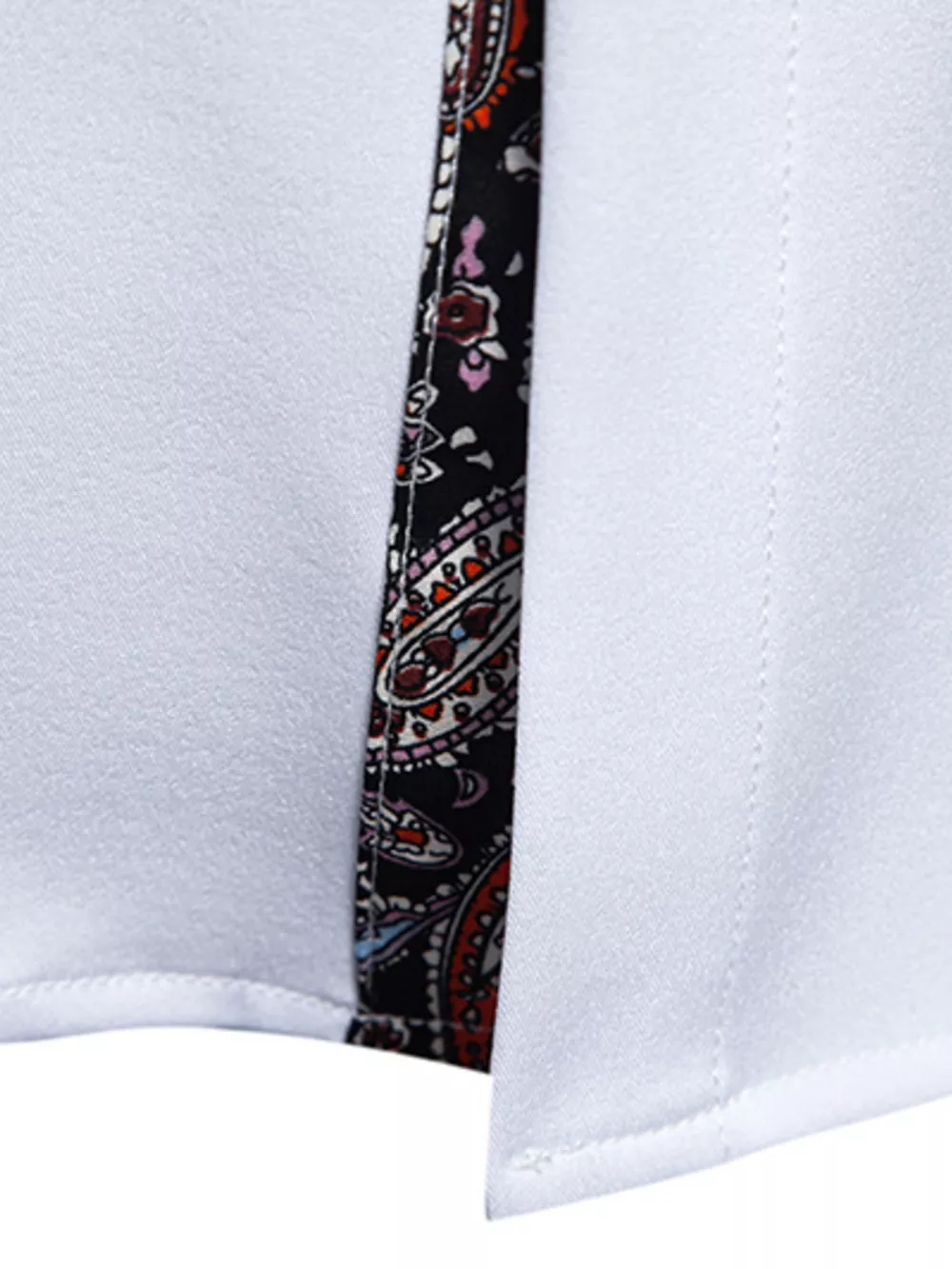 Men's Paisley Trim Short Sleeve Shirt, image 5