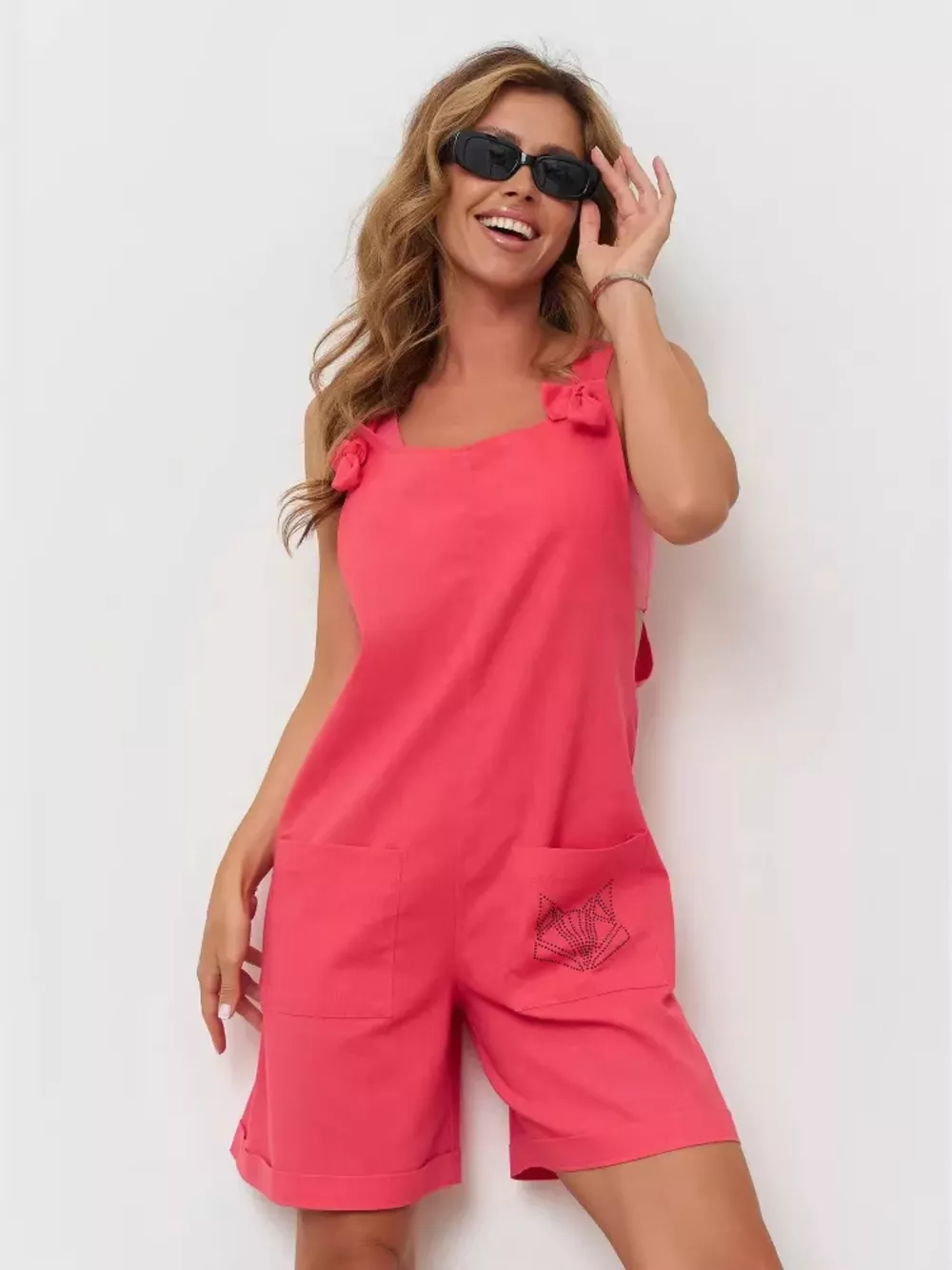 Sleeveless Tie-Strap Romper, image 6