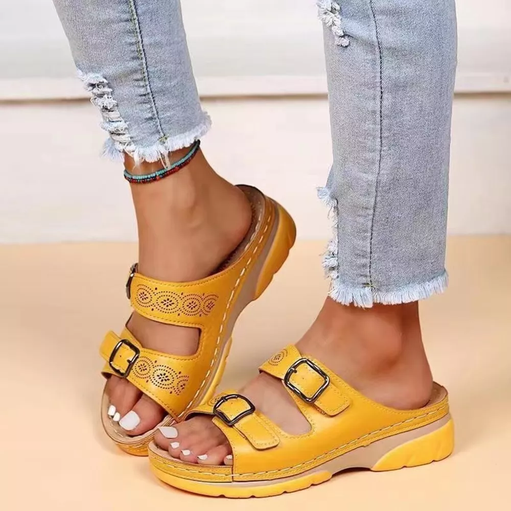 Double Buckle Open Toe Sandals, image 7