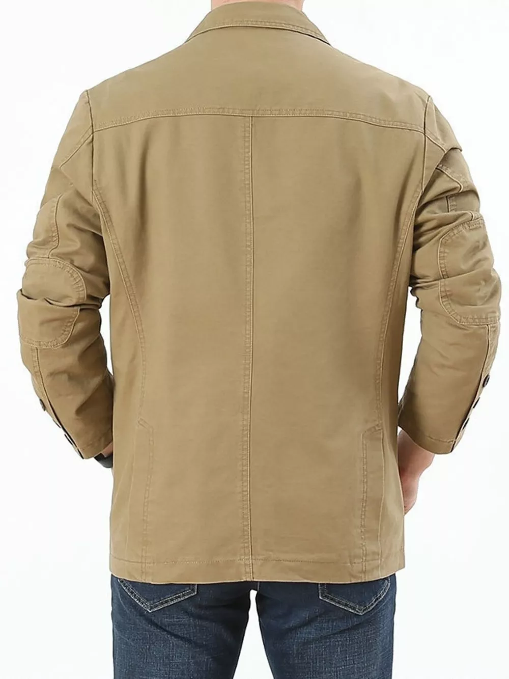 Men's Plus Size Button Up Lapel Collar Blazer, image 6