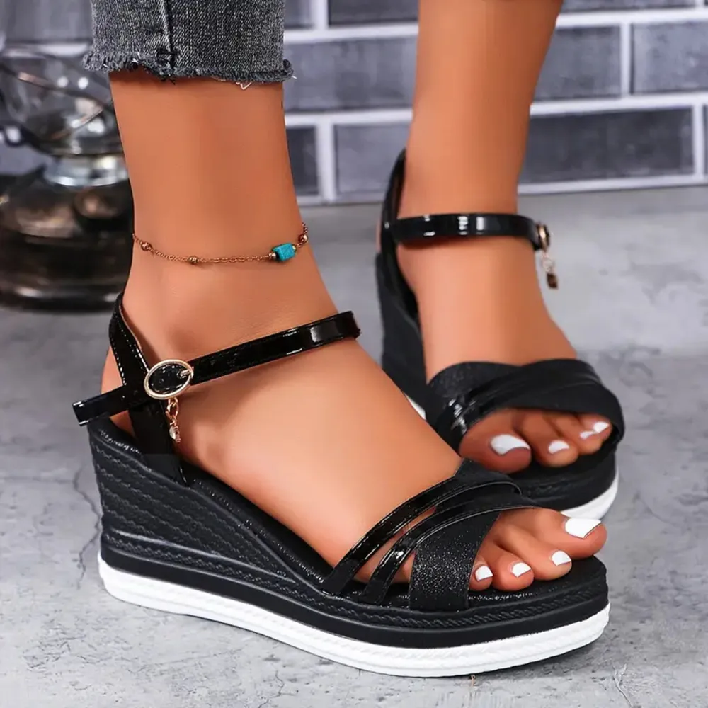 Open Toe Wedge Sandals, image 2