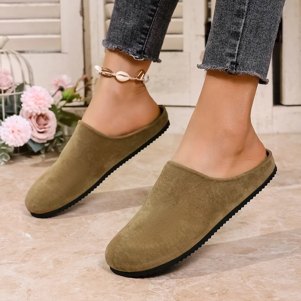 Round Toe Suede Slip-Ons, image 3