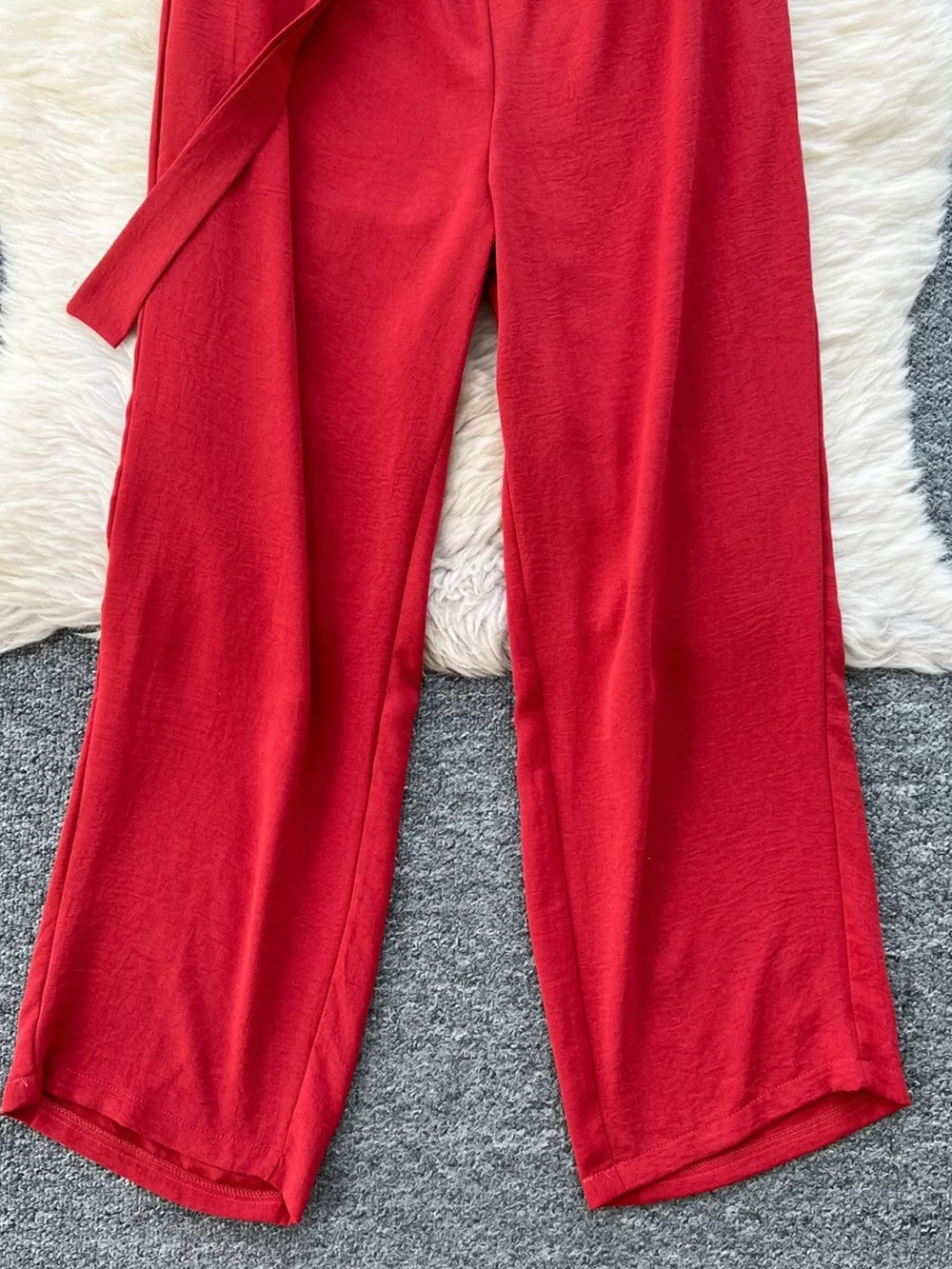 Button Front Wide Leg Jumpsuit, image 8