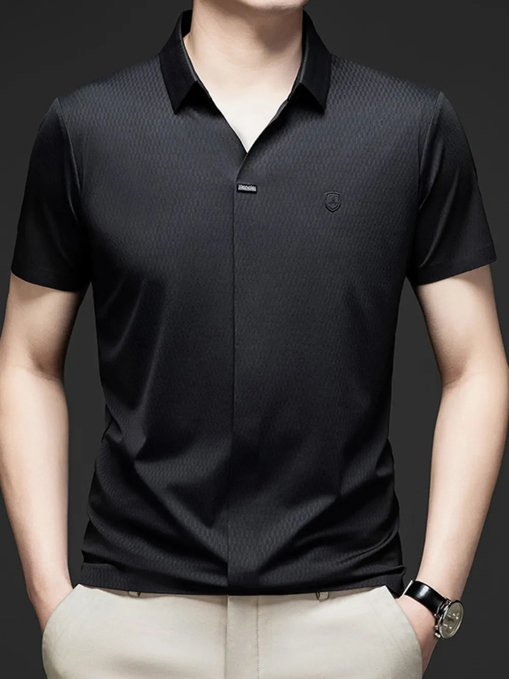 Men's Collared Neck Short Sleeve Polo