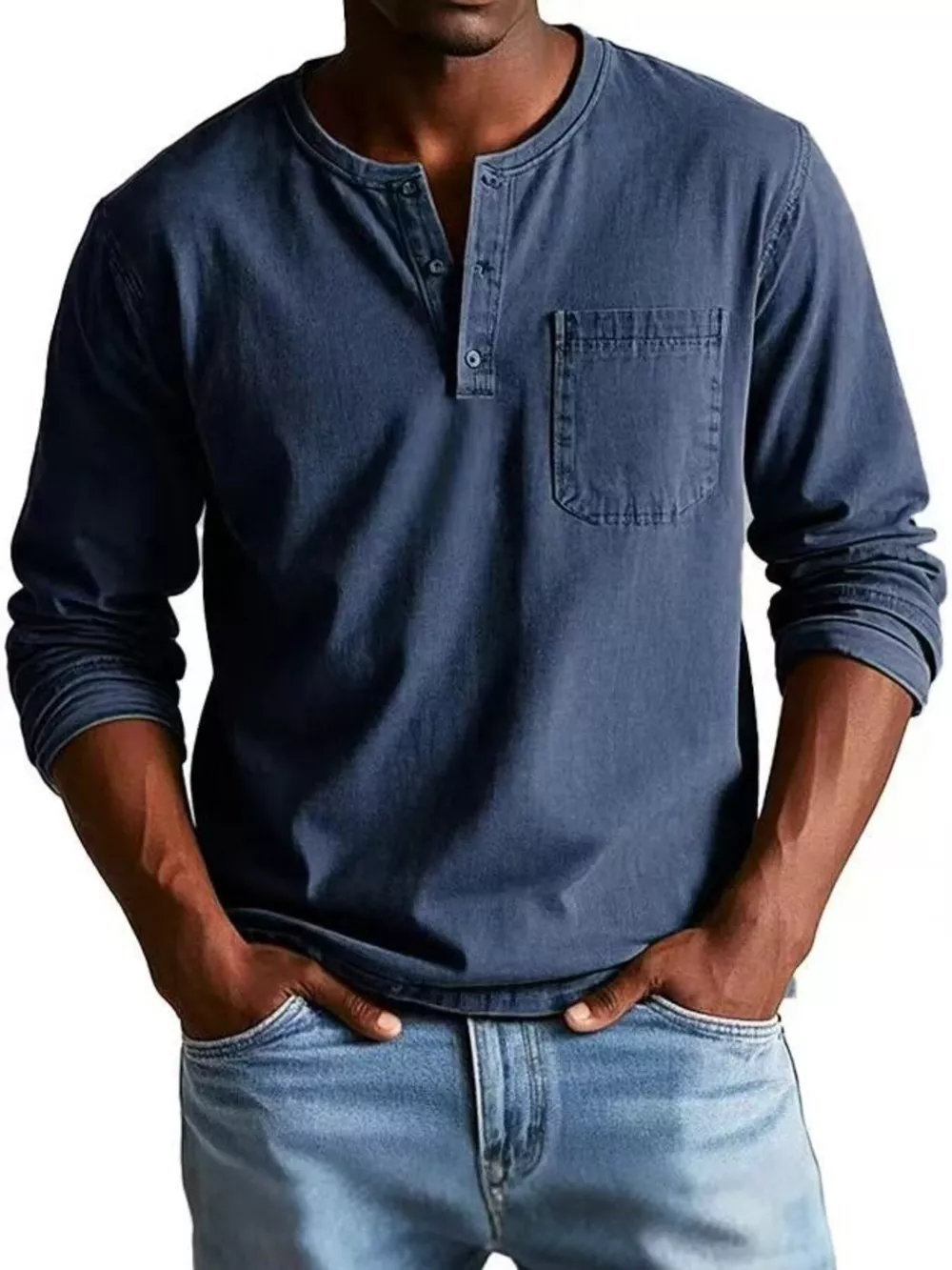 Full Size Button Detail Long Sleeve Top Plus Size, image 8