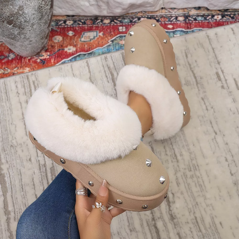 Studded Platform Faux Fur Lined Winter Boots, image 7