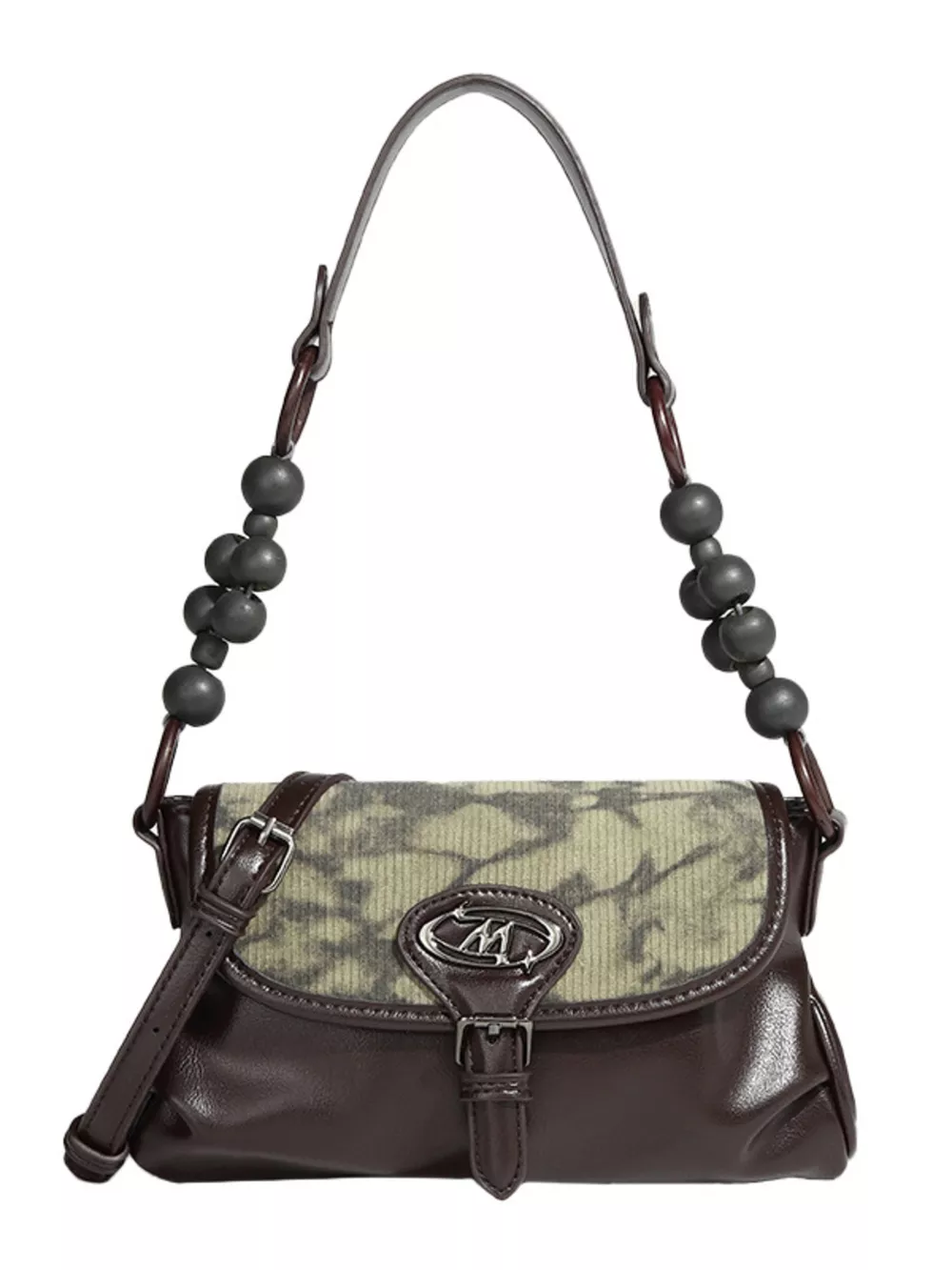 Beaded Handle Flap Shoulder Bag, image 6