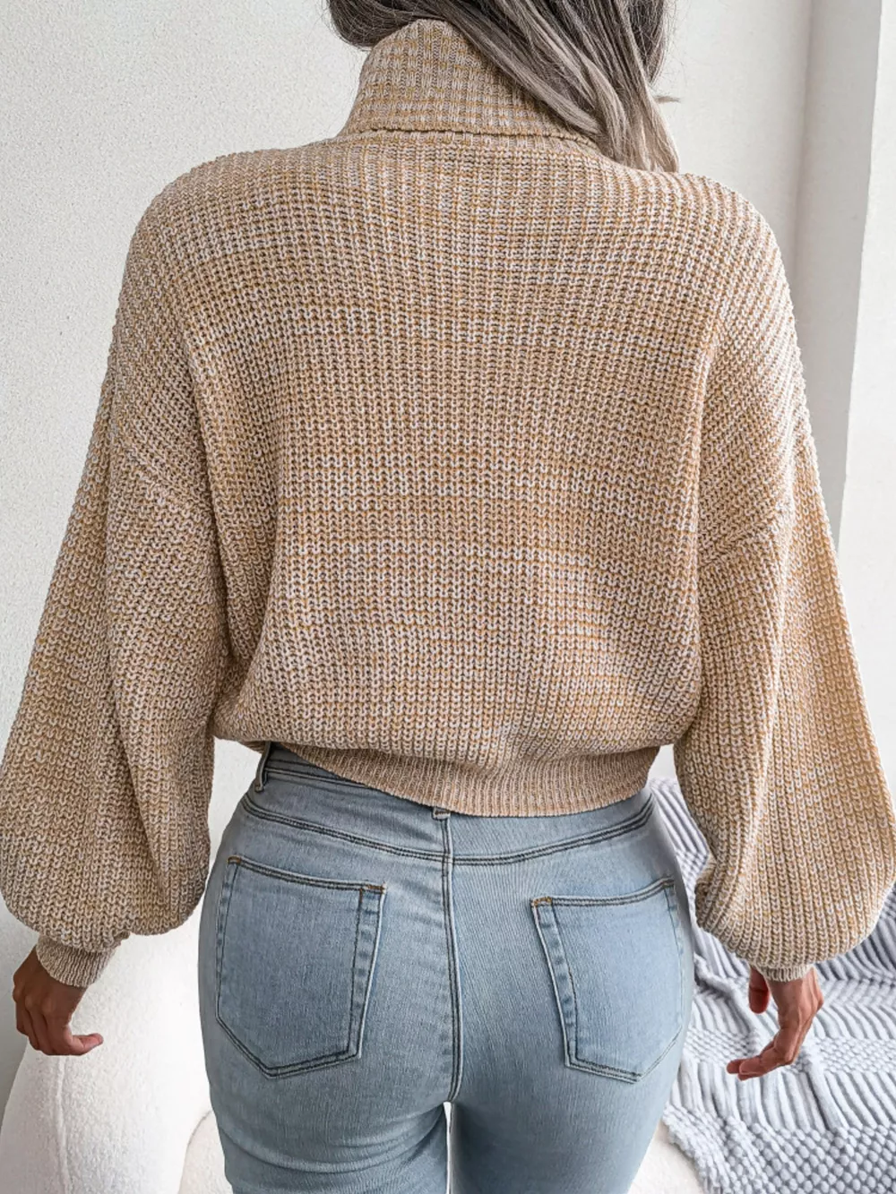 Turtleneck Dropped Shoulder Sweater, image 12
