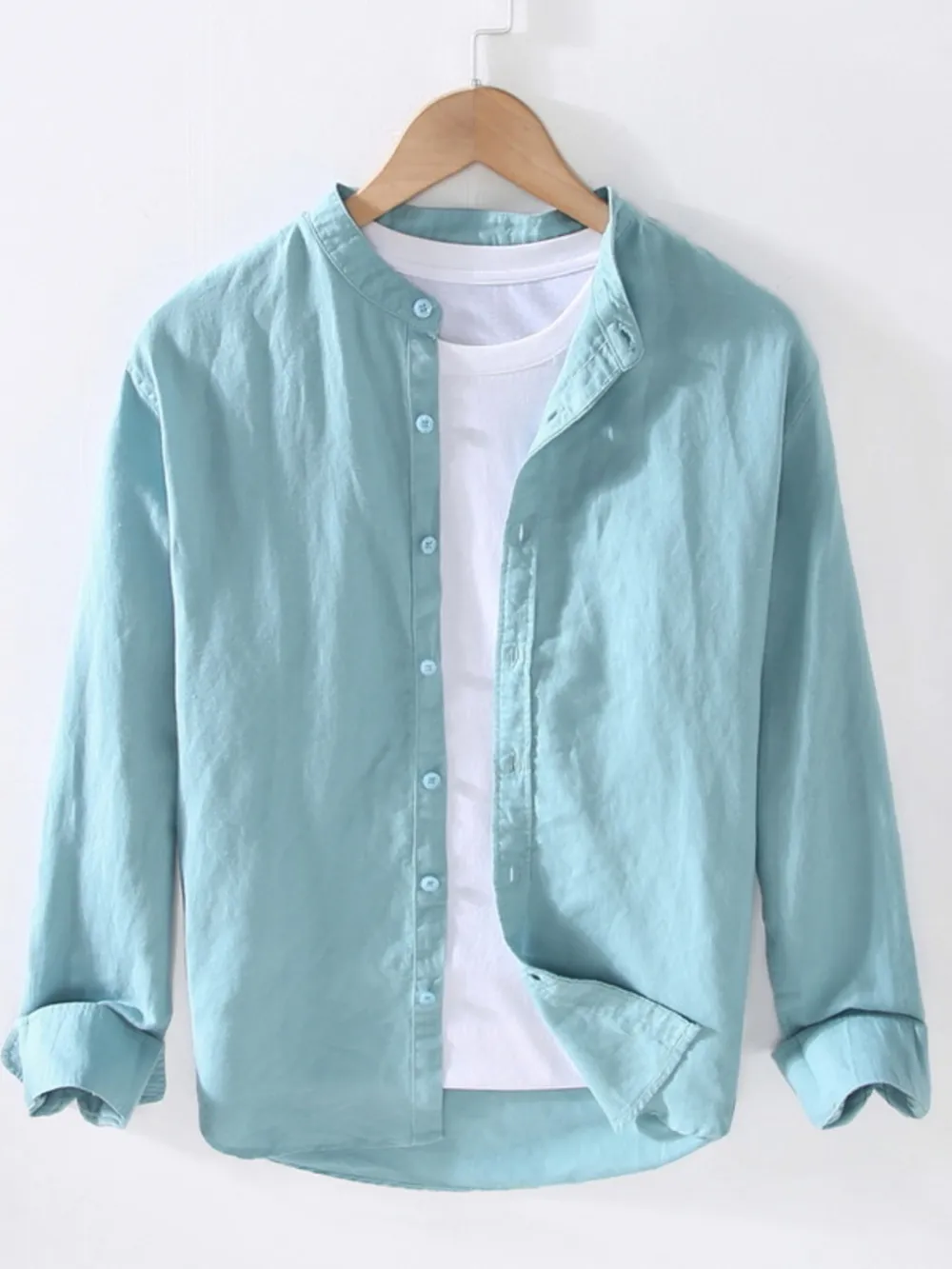 Men's Full Size Button Up Long Sleeve Shirt Plus Size, image 7