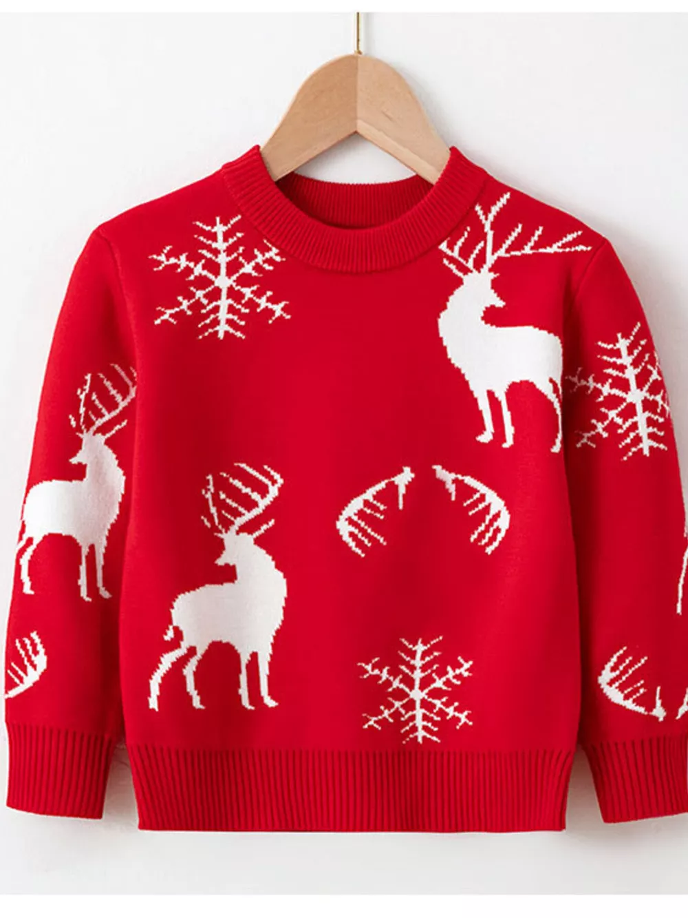 Children's Reindeer & Snowflake Knit Sweater, image 2