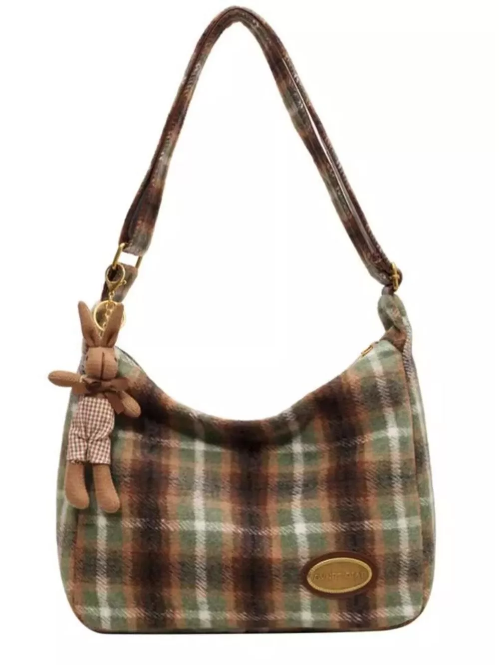 Plaid Pattern Shoulder Crossbody Bag, image 10