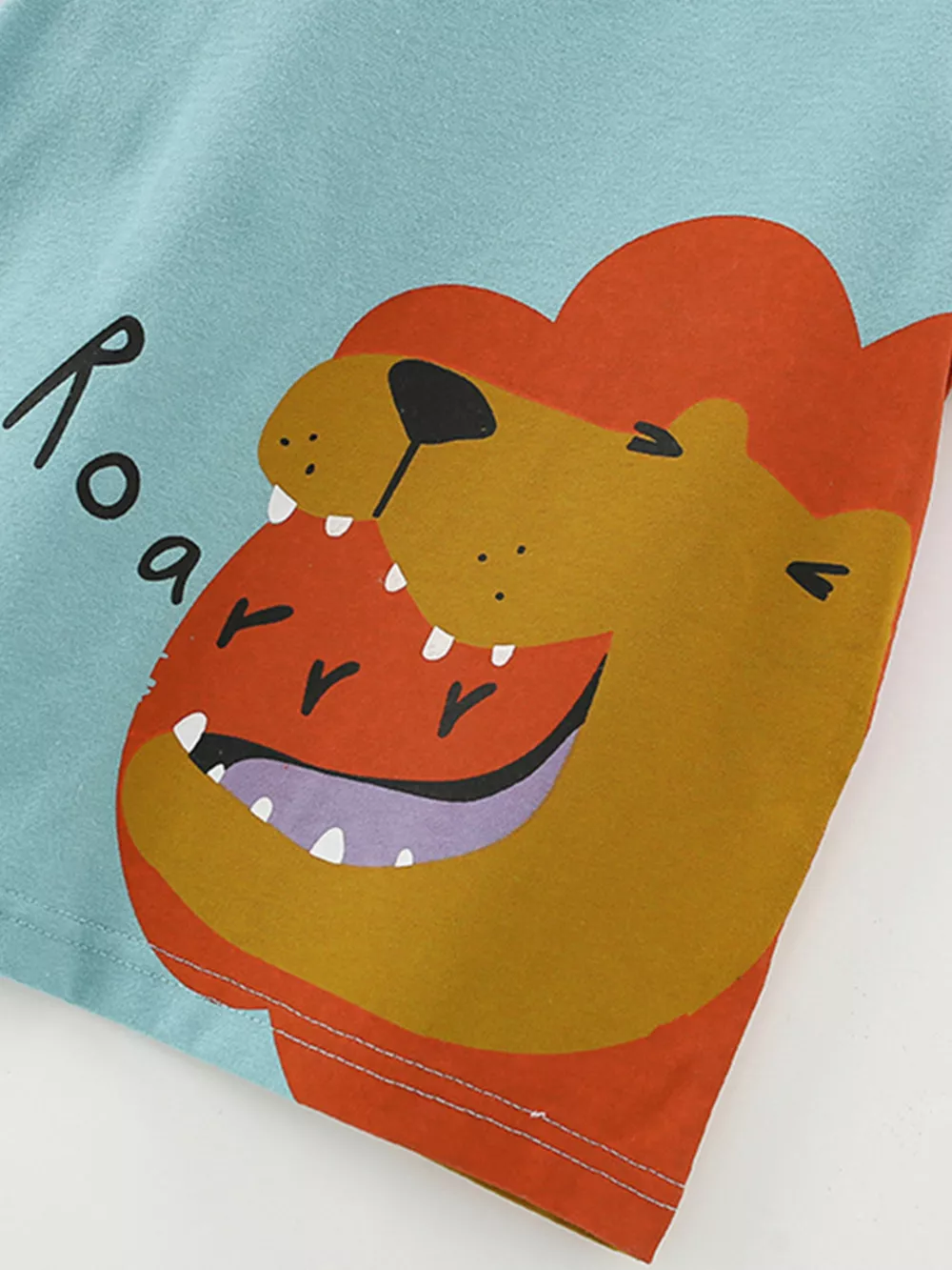 Children's Lion Round Neck Tee and Shorts Set, image 3