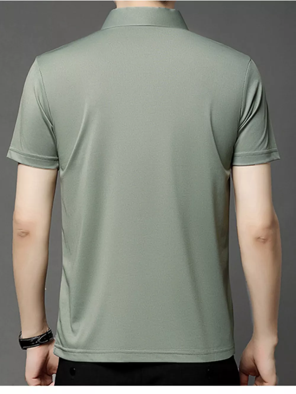 Men's Plus Size Button Detail Short Sleeve Polo, image 12