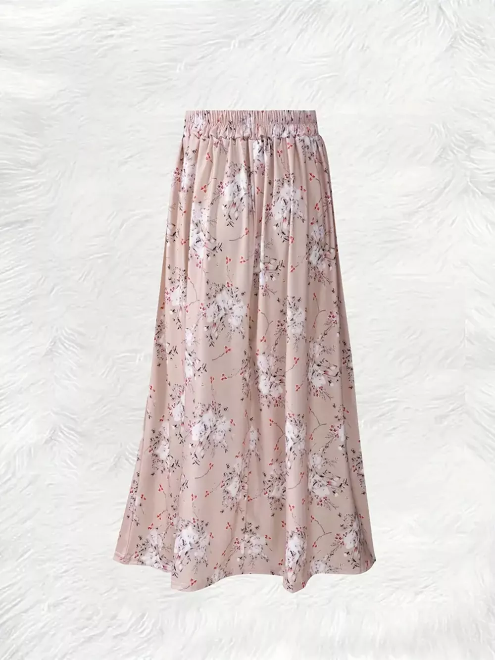Printed Elastic Waist Skirt, image 8