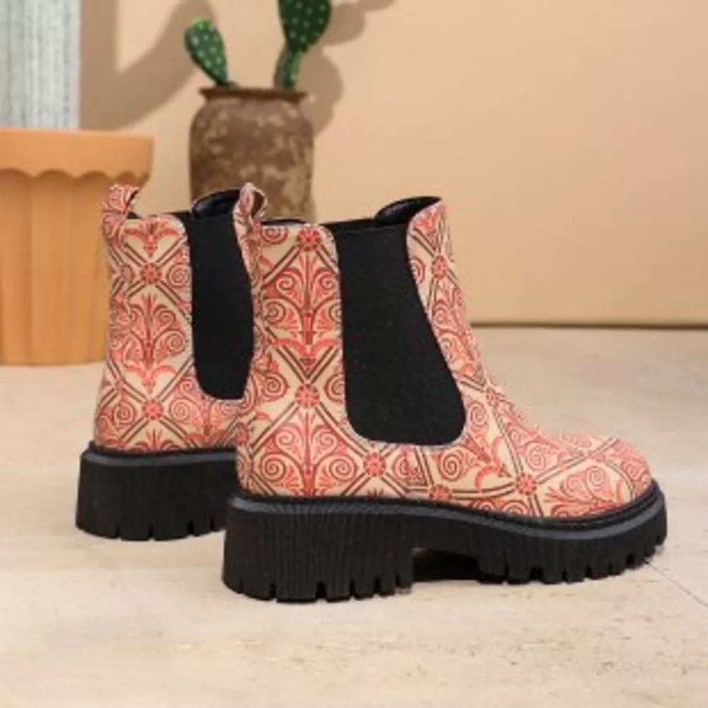 Round Toe Chunky Heel Ankle Boots, image 15