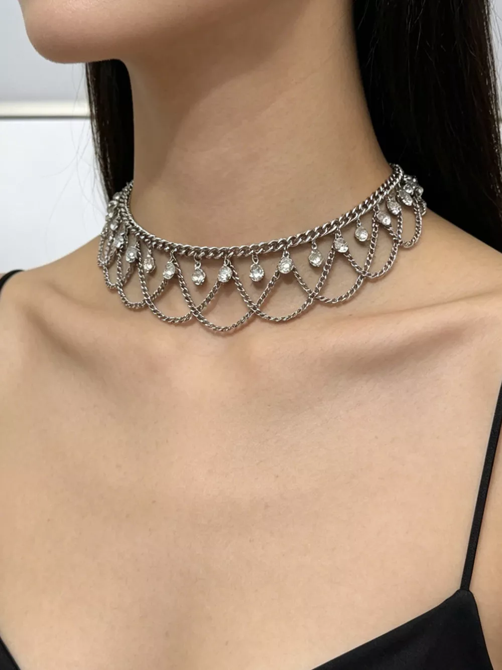 18K Gold-Plated Zircon Chain Necklace, image 7