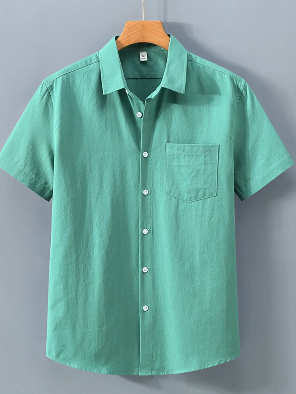 Men's Plus Size Button Up Short Sleeve Shirt, image 11