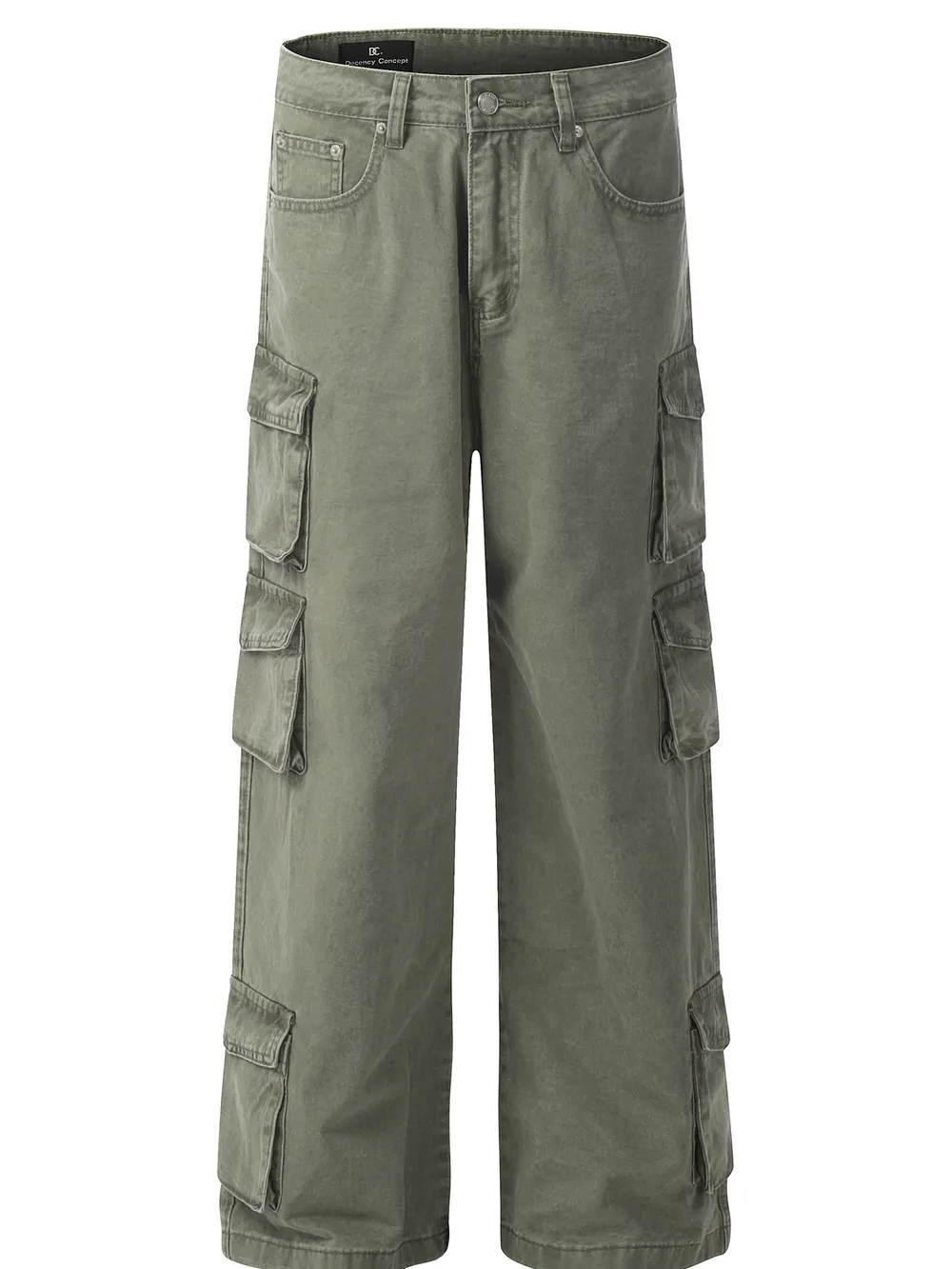 Men's Wide Leg Multi-Pocket Cargo Pants, image 3