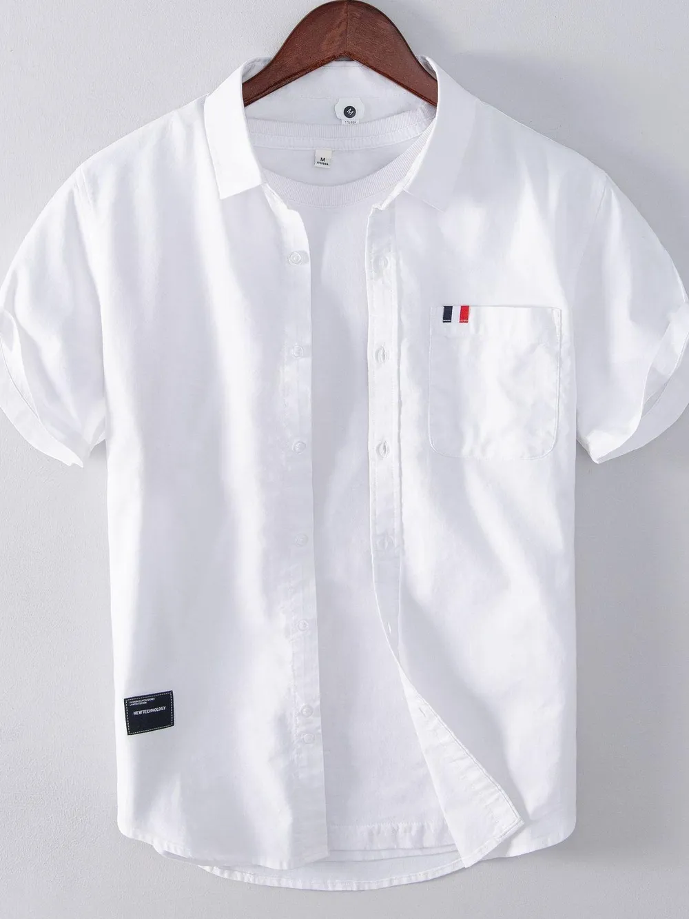 Men's Plus Size Button Up Short Sleeve Shirt, image 4