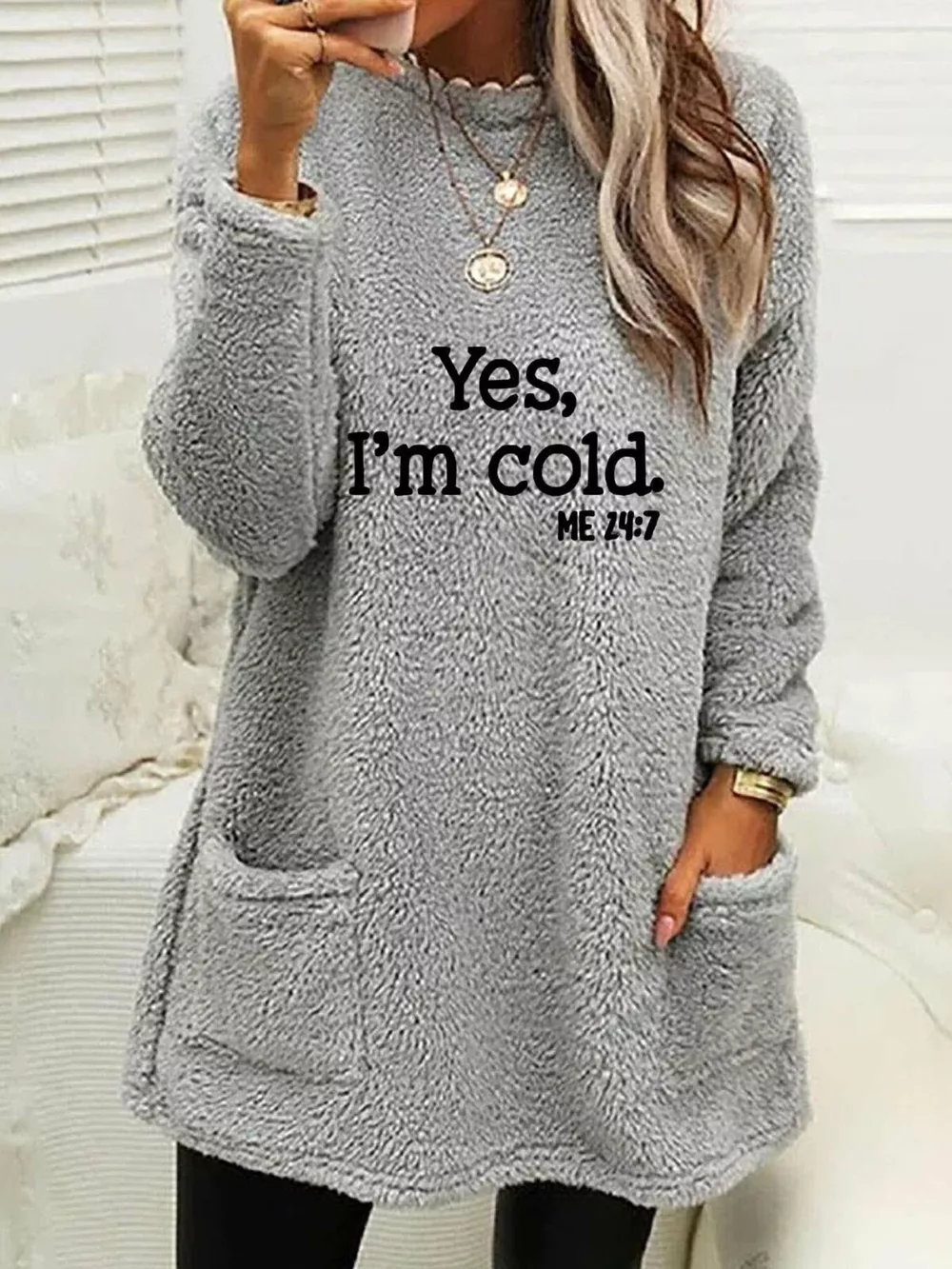 Full Size Letter Long Sleeve Fleece Sweatshirt Plus Size, image 5