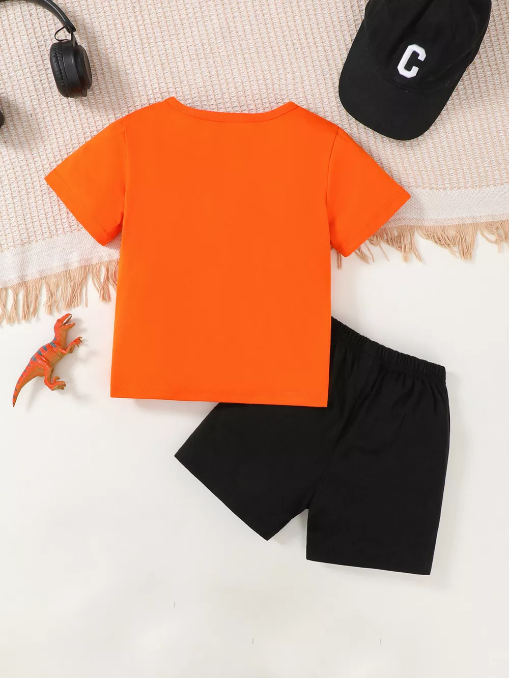 Children's Dinosaur Graphic Tee and Shorts Set, image 2