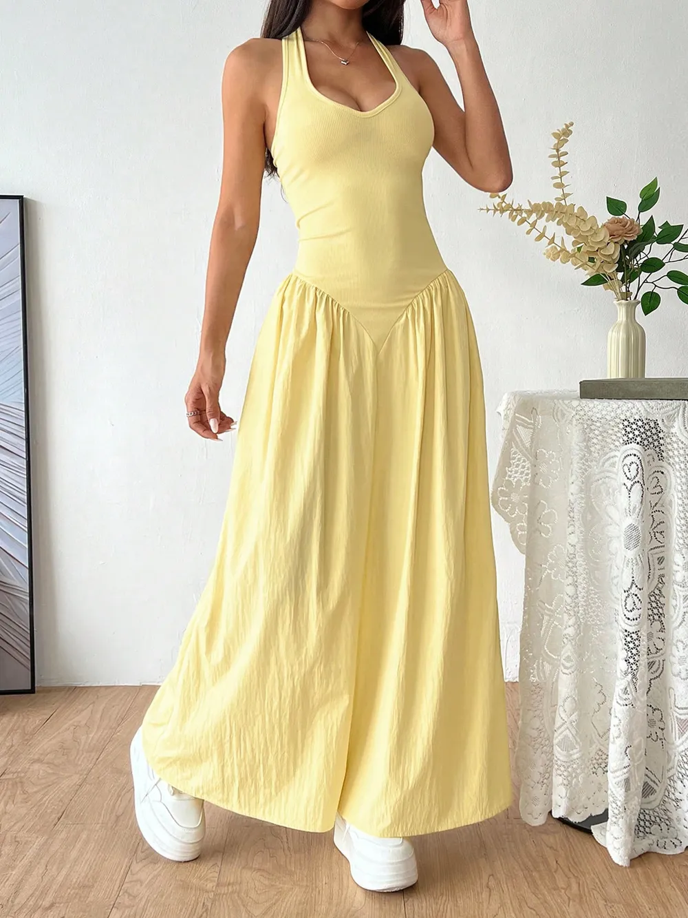 Halter Neck Maxi Dress, image 3