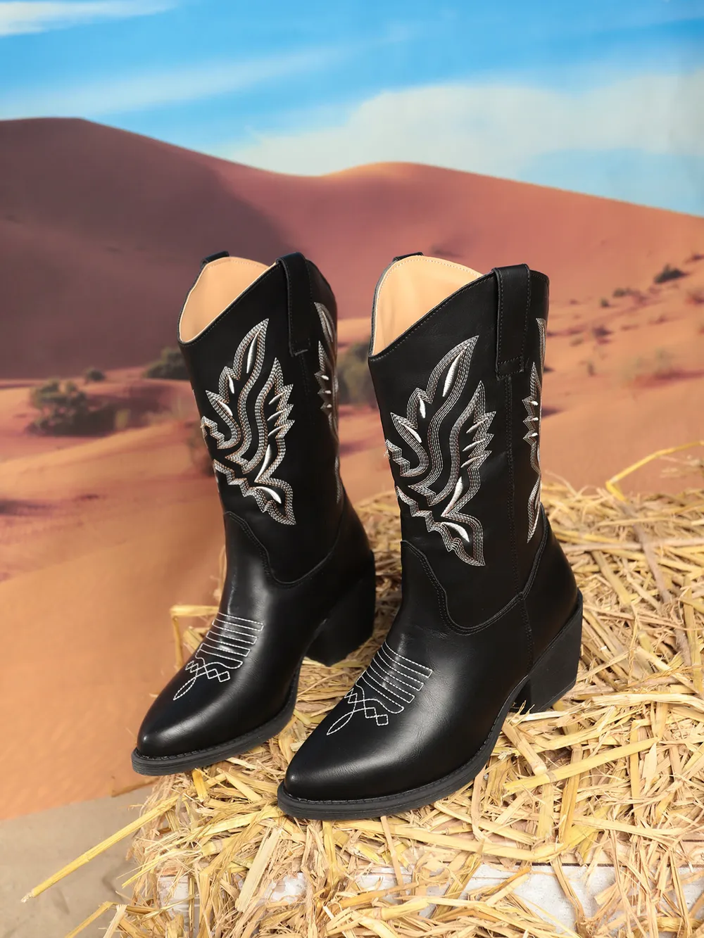 Point Toe Block Heel Boots, image 4