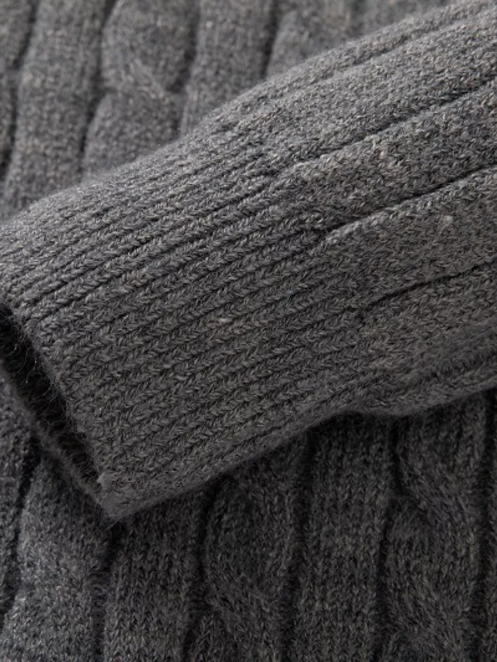 Men's Full Size Cable Knit Half-Zip Sweater Plus Size, image 12