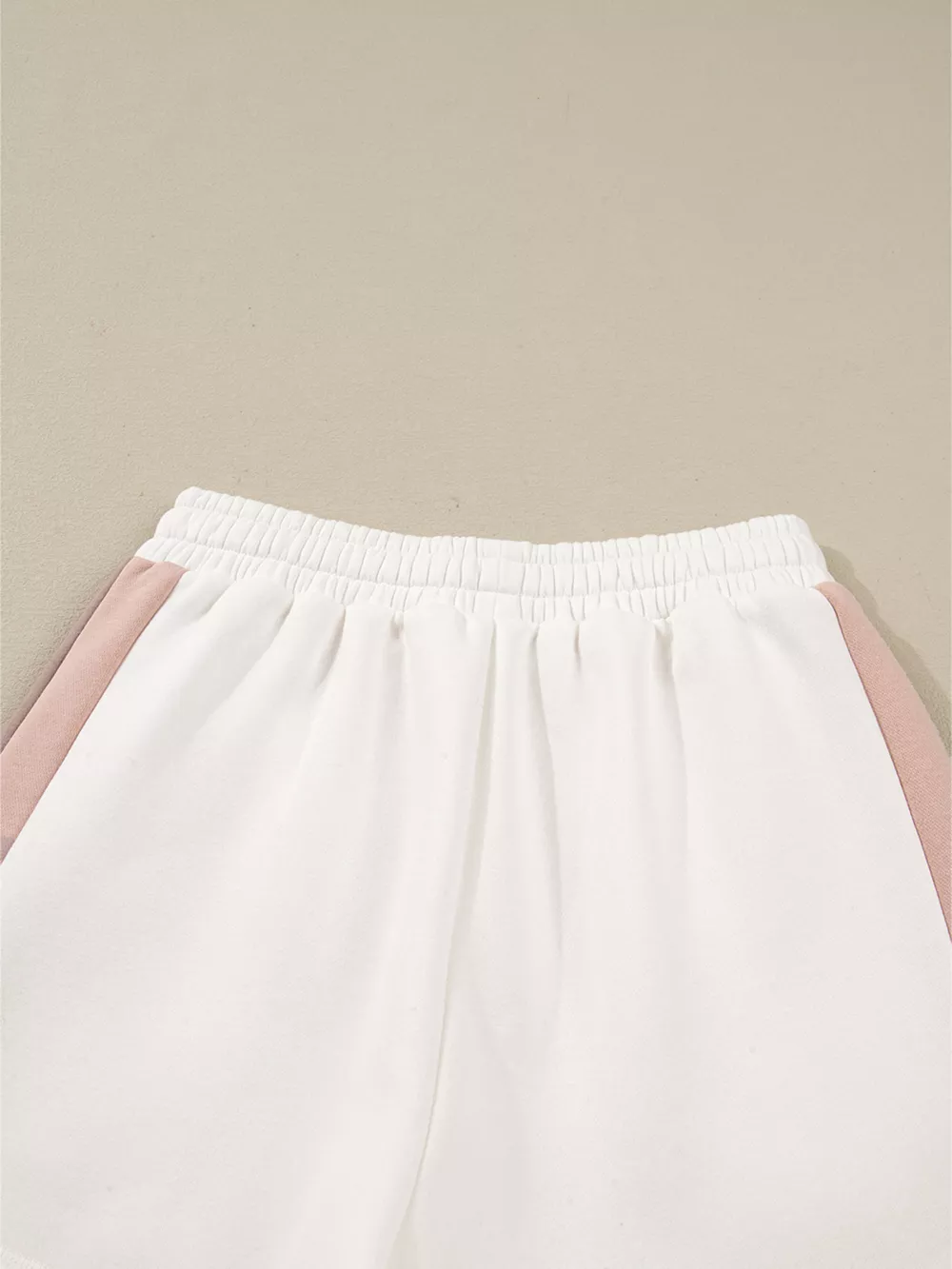 Color Block Patchwork Drop Shoulder Pullover and Shorts Set, image 9