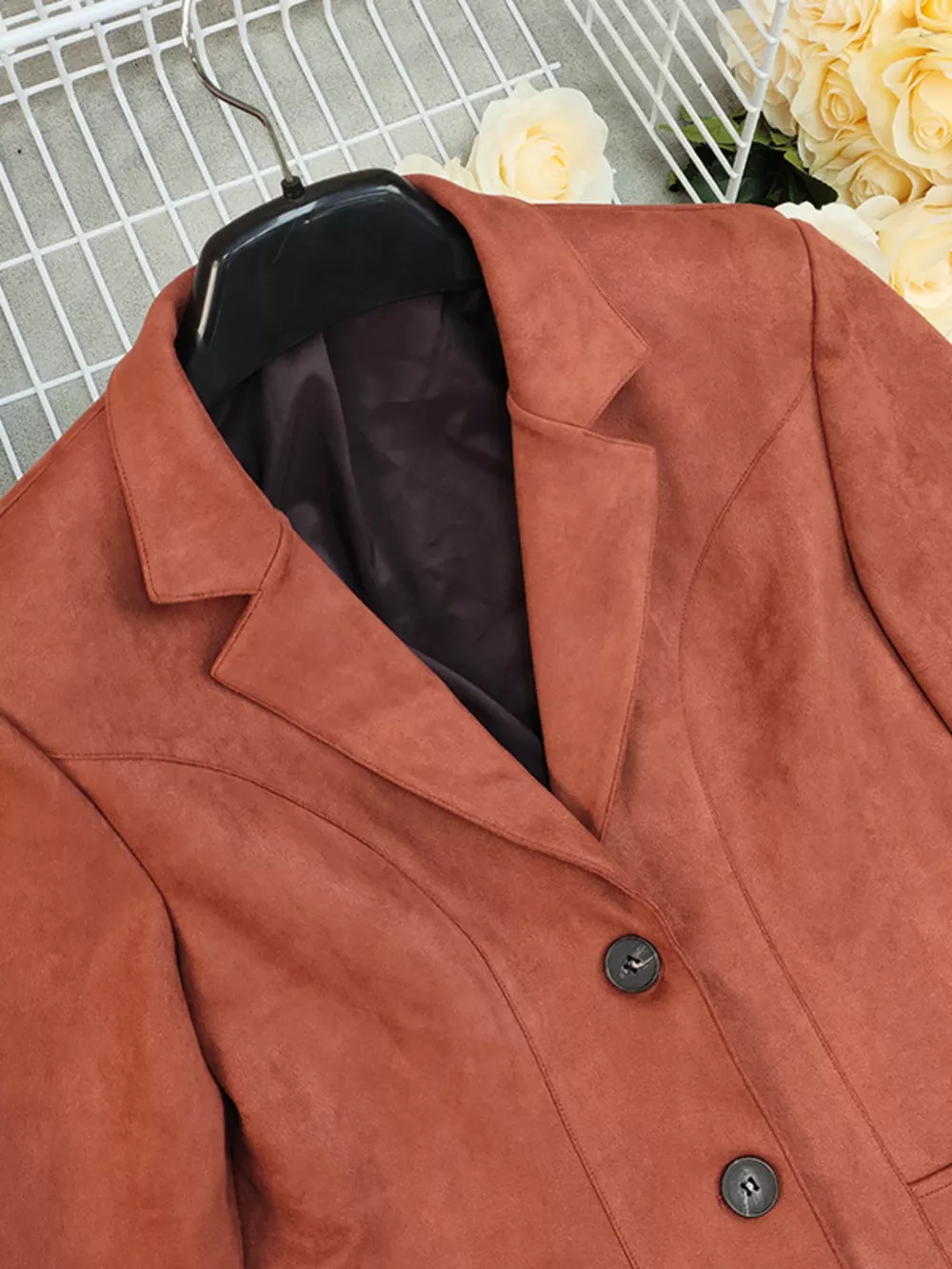 Button Up Lapel Collar Blazer, image 4