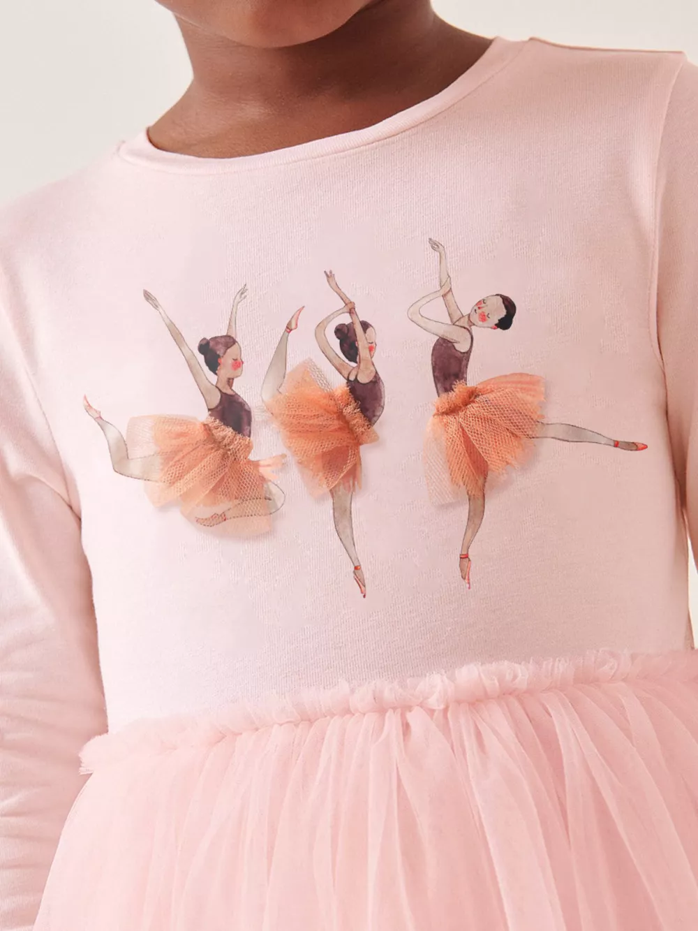 Children's Ballerina Long Sleeve Tulle Dress, image 4