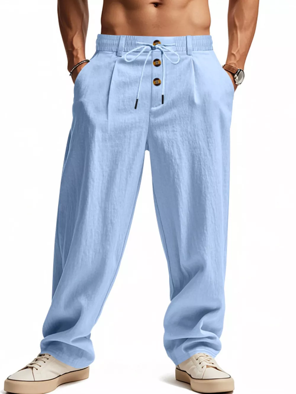 Men's Full Size Drawstring Loose Fit Pants Plus Size, image 19