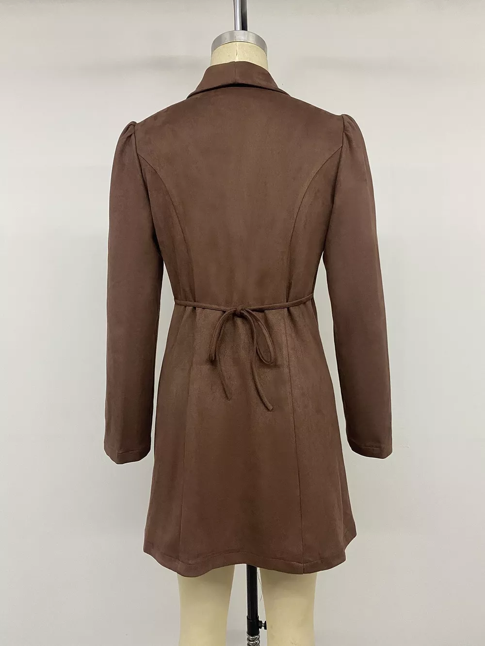 Button-Front Long Sleeve Blazer Dress, image 8