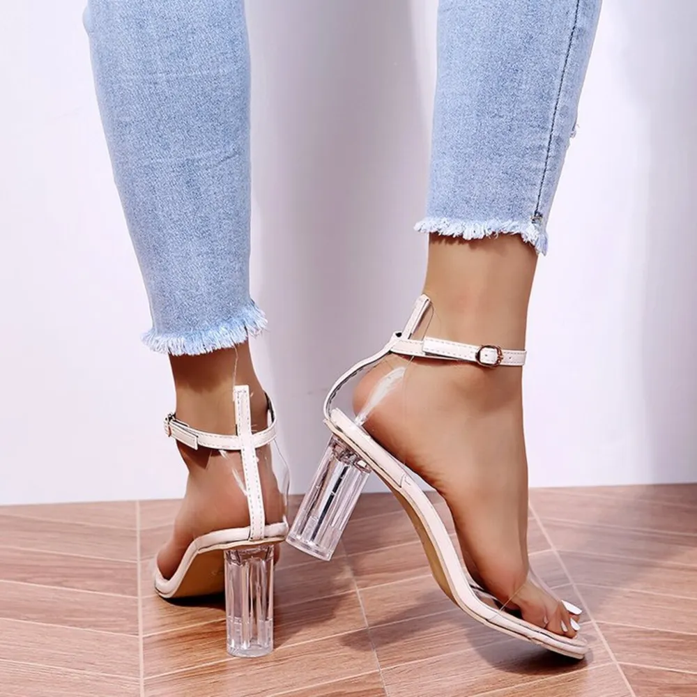 Block Heel Ankle Strap Sandals, image 2