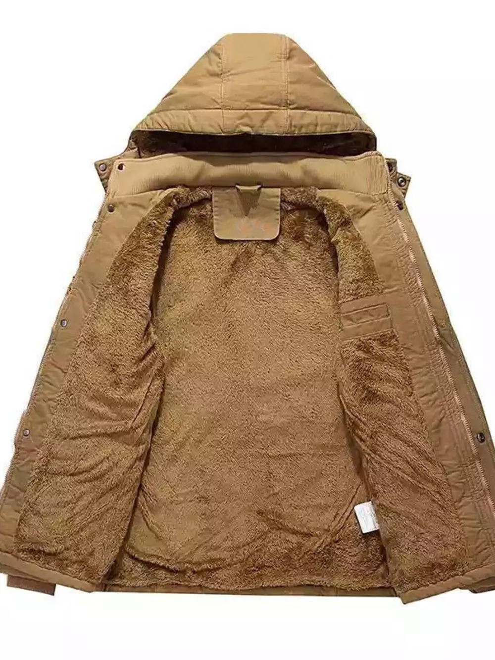Men's Full Size Warm Hooded Parka Coat Plus Size, image 3