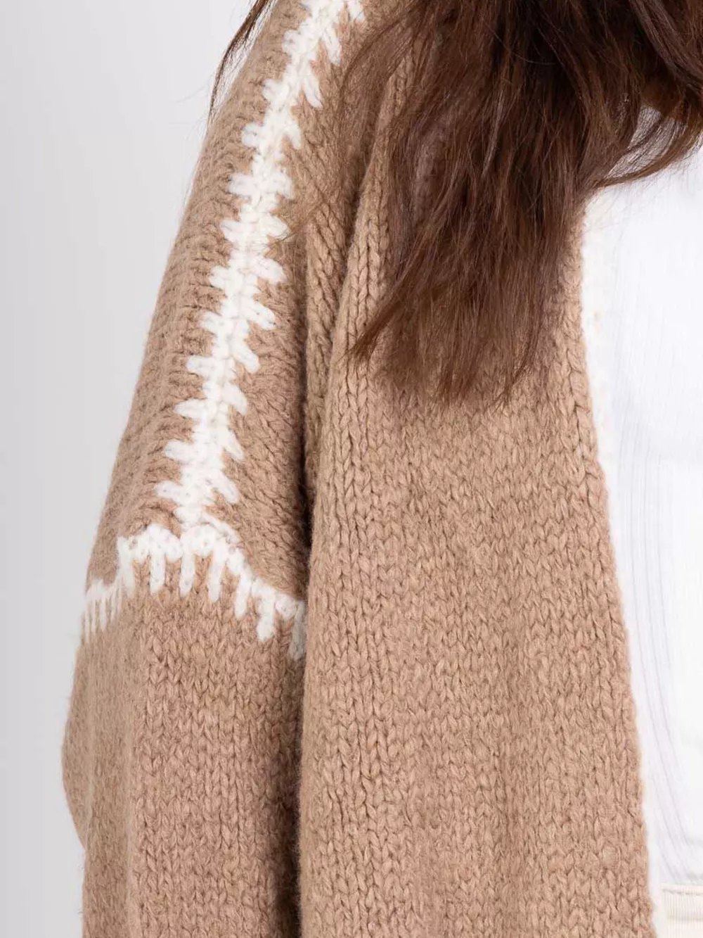 Contrast Trim Open Front Cardigan, image 14