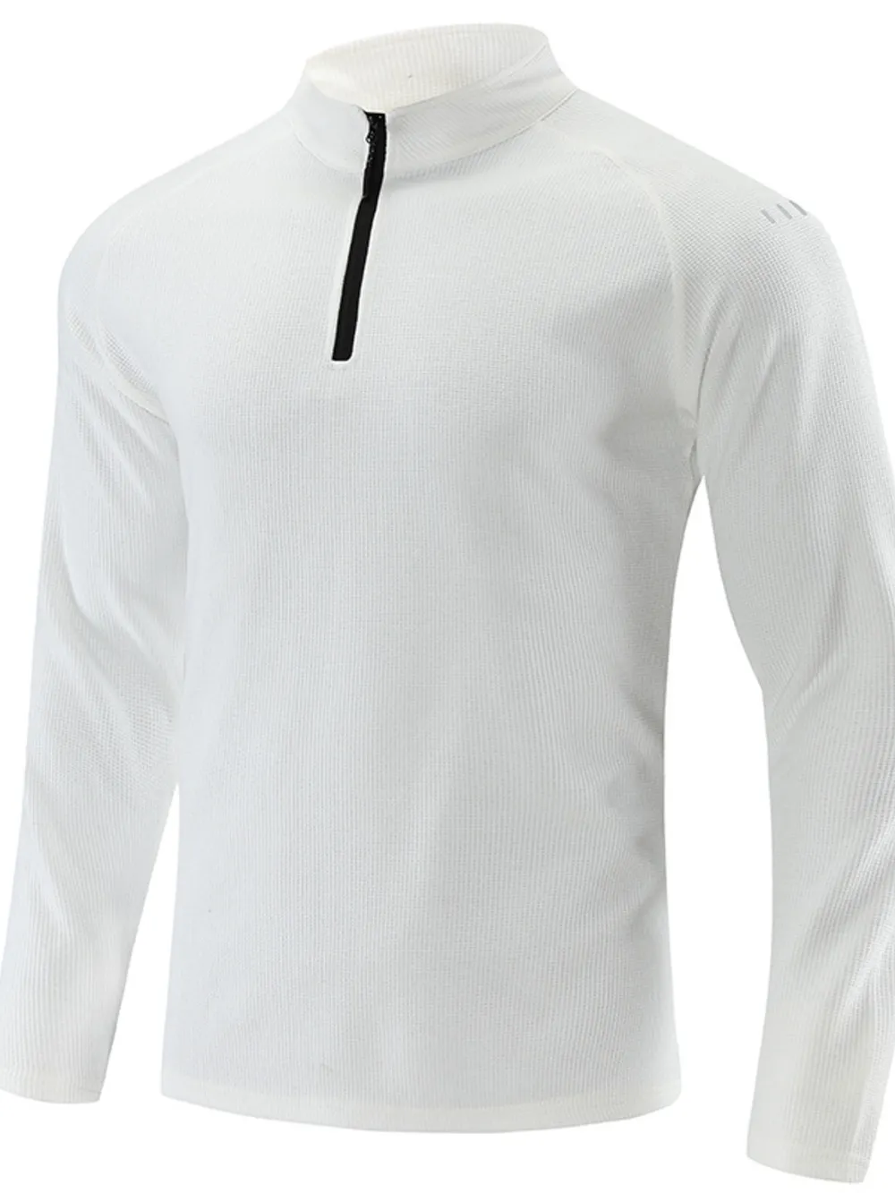 Men's Plus Size Quarter-Zip Polo with Moisture-Wicking Technology, image 10
