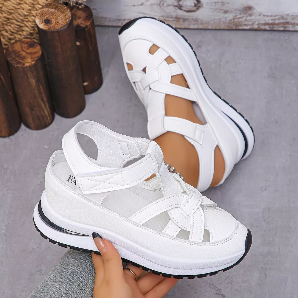 Round Toe Wedge Sandals, image 6