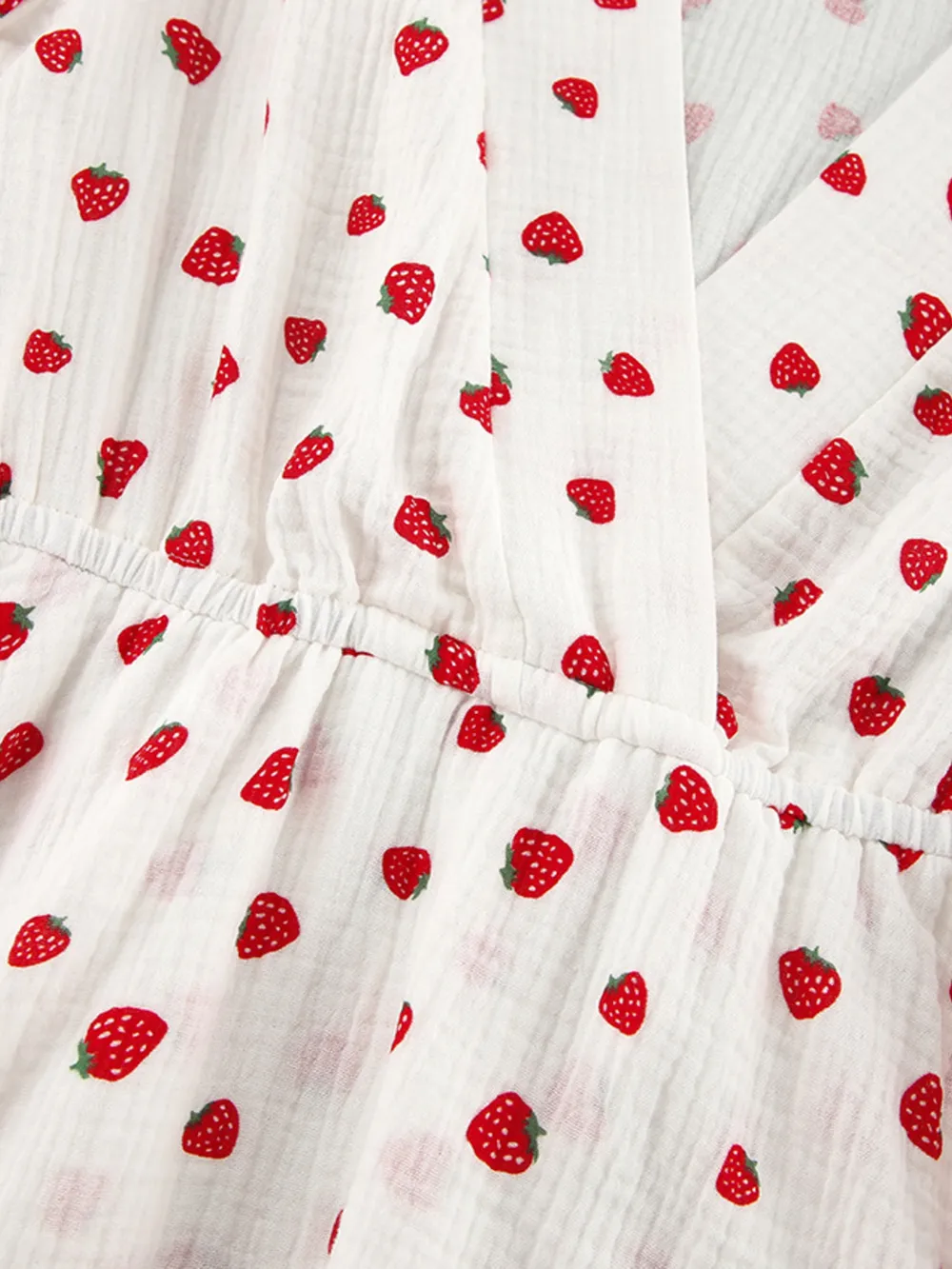 Strawberry Print Long Sleeve Mini Dress, image 8