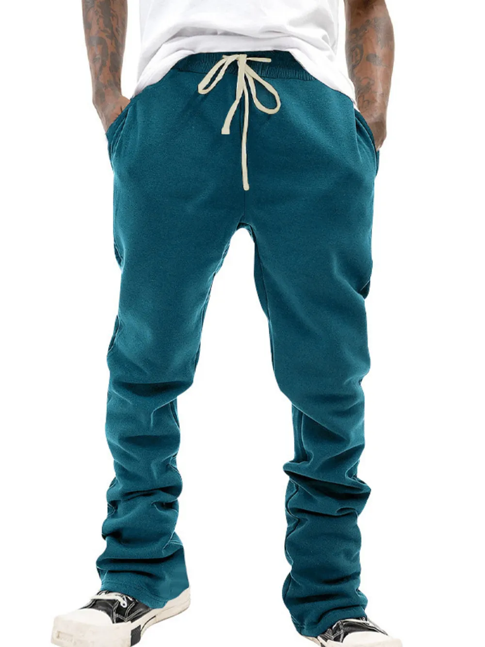 Men's Full Size Drawstring Casual Pants Plus Size, image 7