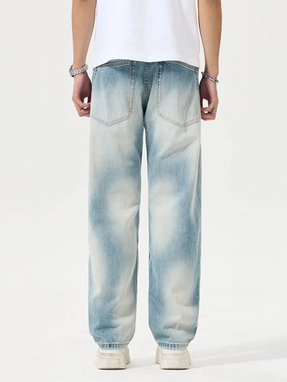 Men's Distressed Relaxed Fit Jeans, image 4