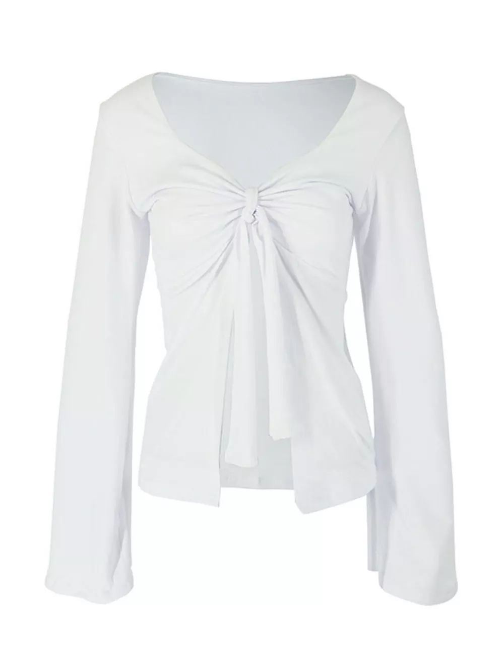 Tie-Front Long Sleeve T-Shirt, image 24