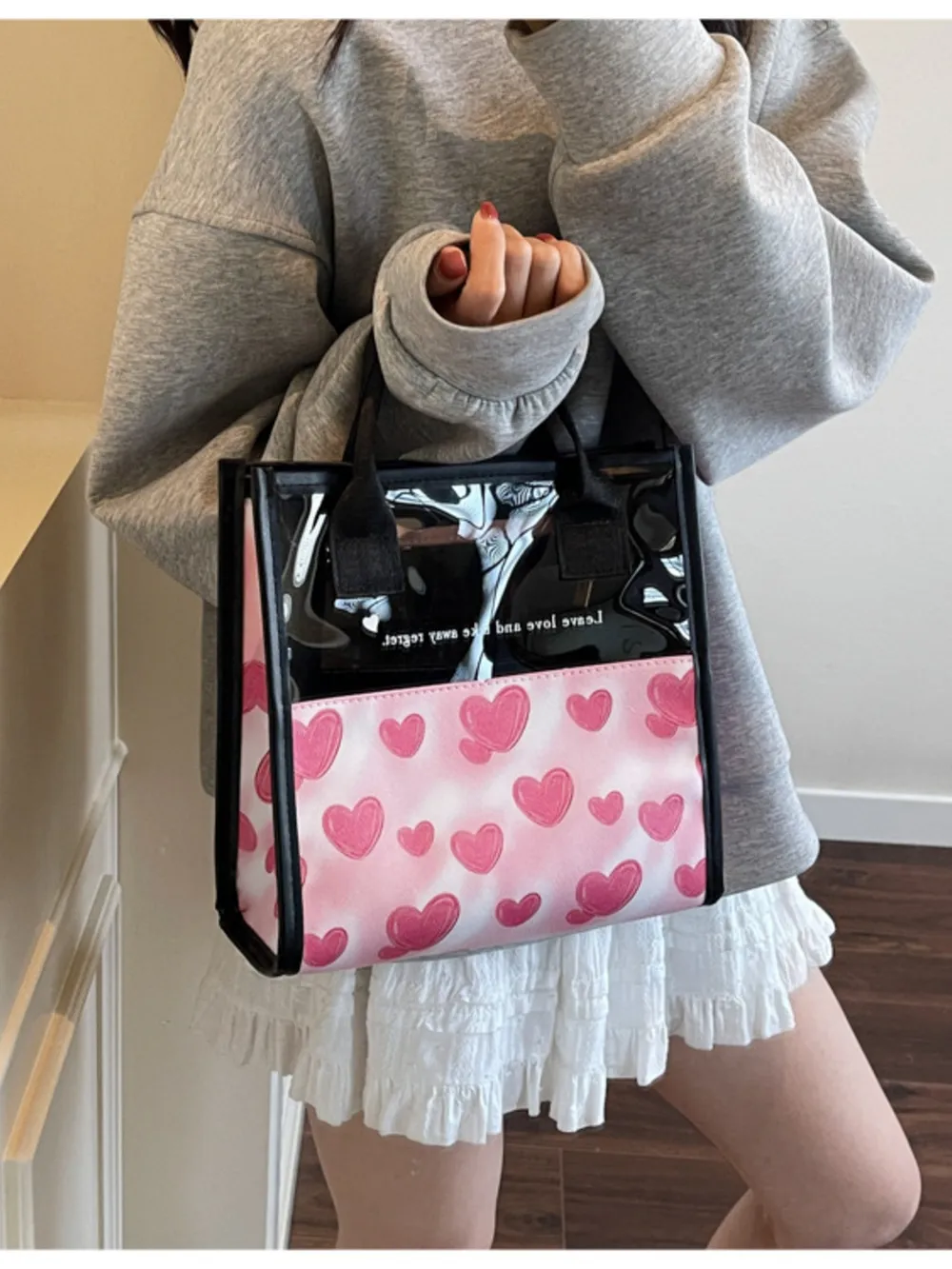 Heart Print Fashion Handbag, image 2