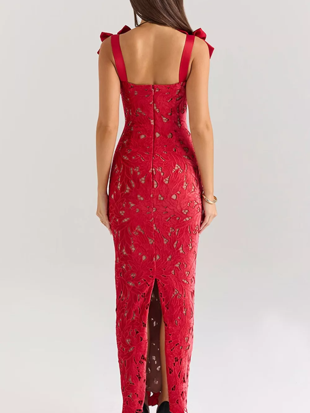Slit Tie Shoulder Maxi Dress, image 11