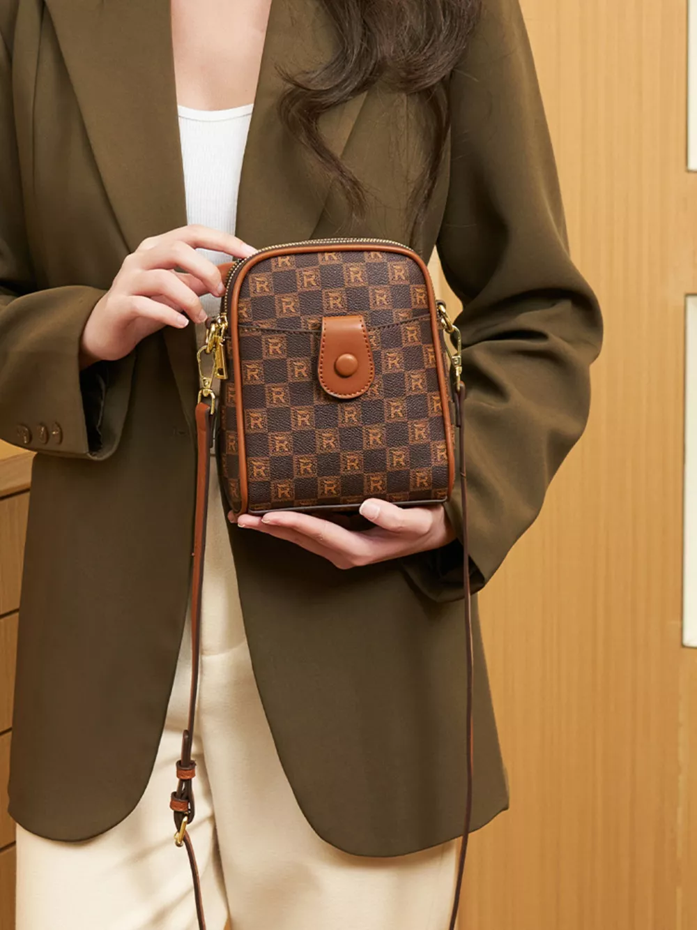 Printed PU Leather Crossbody Bag, image 2
