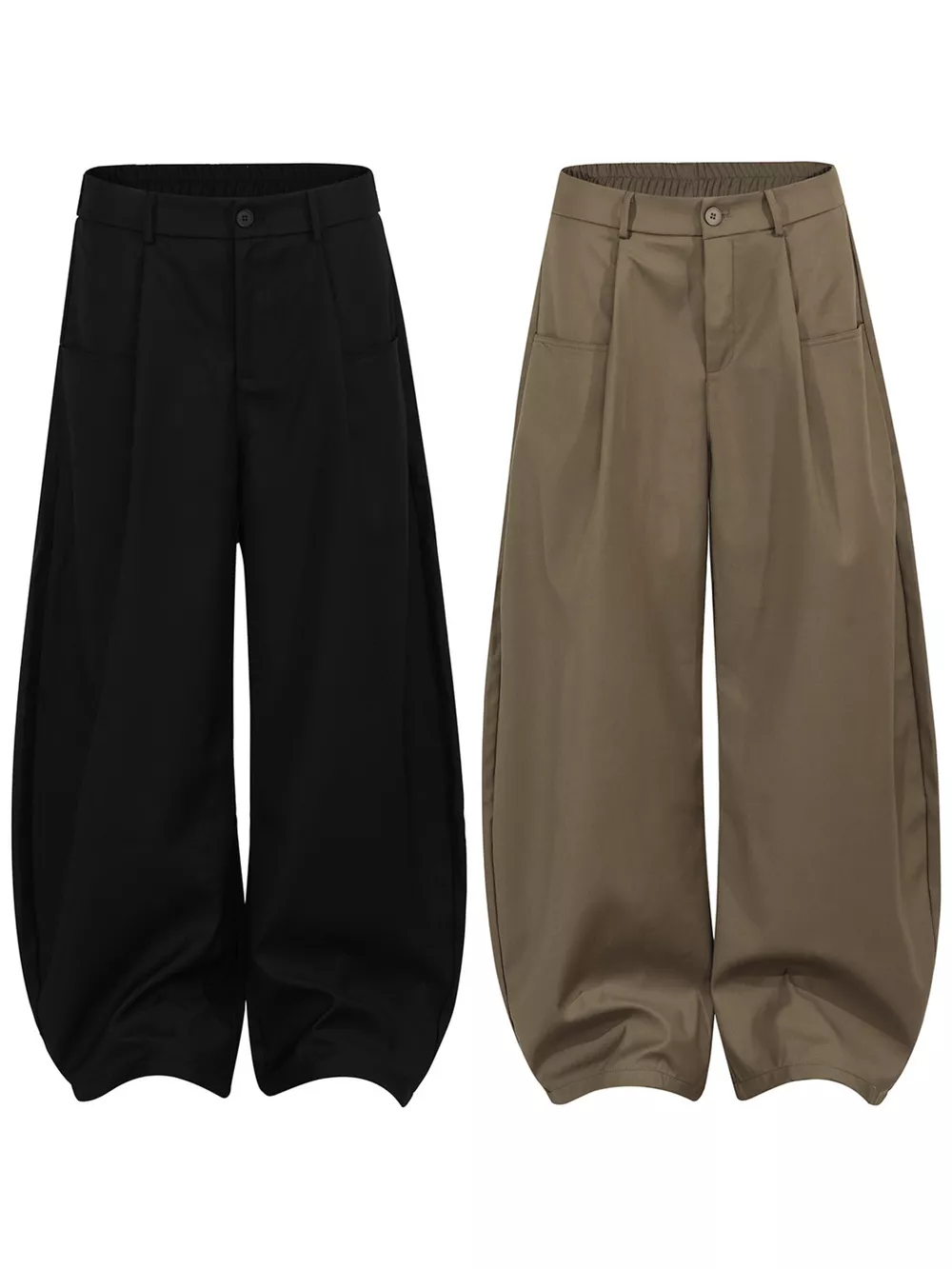 Men's Wide Leg Pants with Pleated Front, image 7