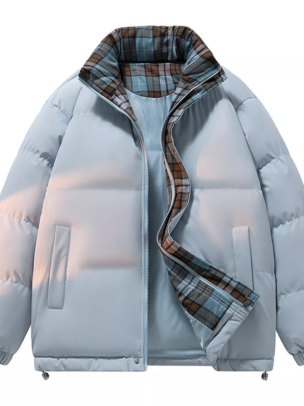 Men's Full Size Zip Up Padded Winter Coat Plus Size, image 5